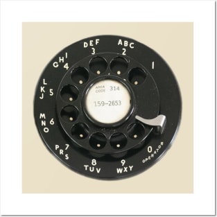 Retro Rotary Dial Pi Phone Number Posters and Art